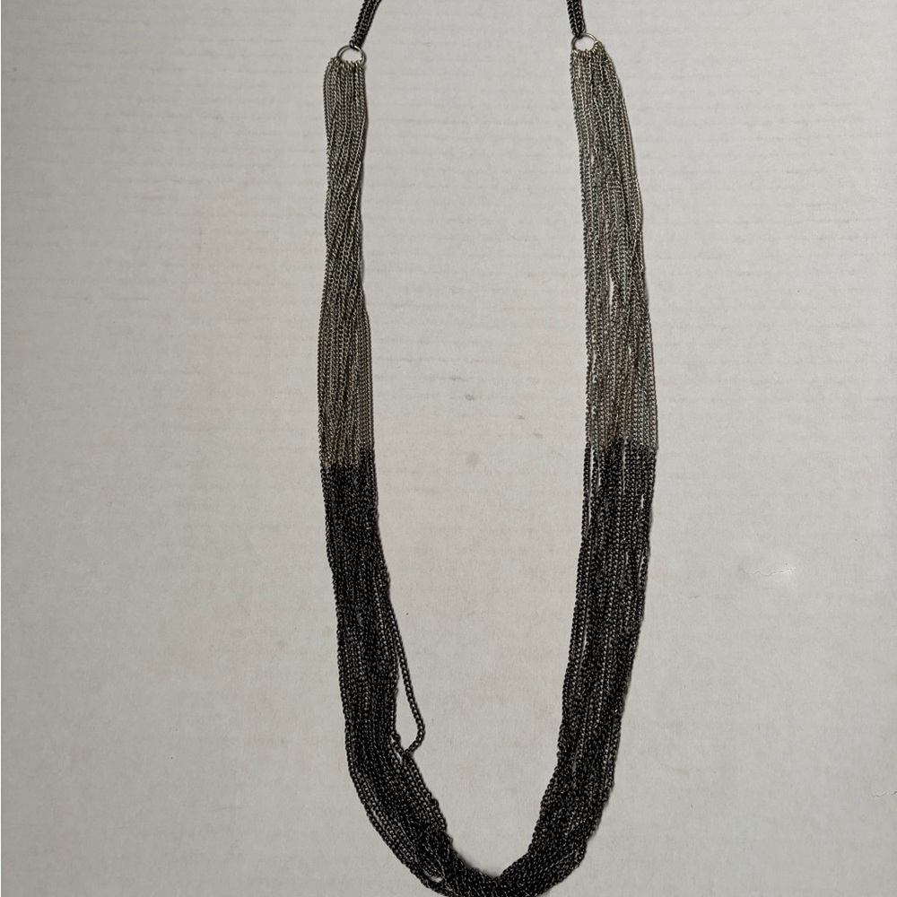 Elegant Black and Silver Necklace